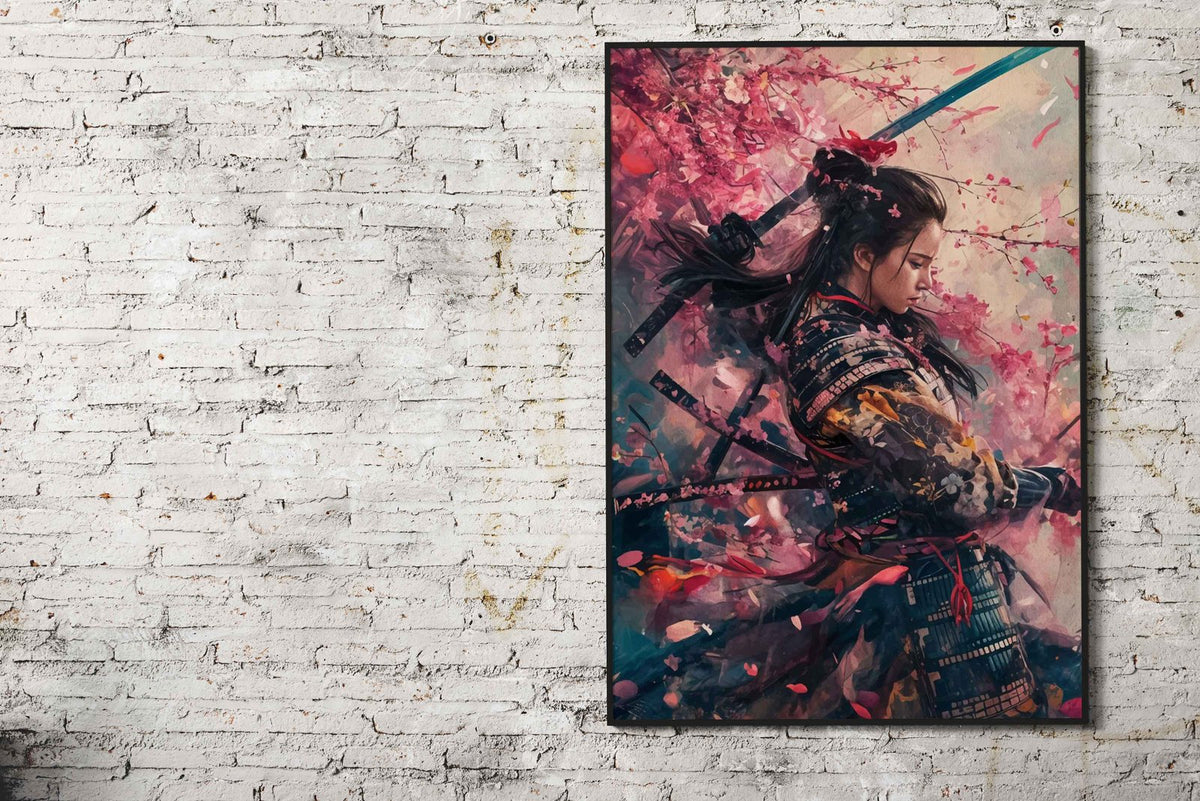 Geisha Samurai Sakura Japa Asian Style Poster | Wall Art for Home & Office | High-Quality Print - High-Quality Visual Display
