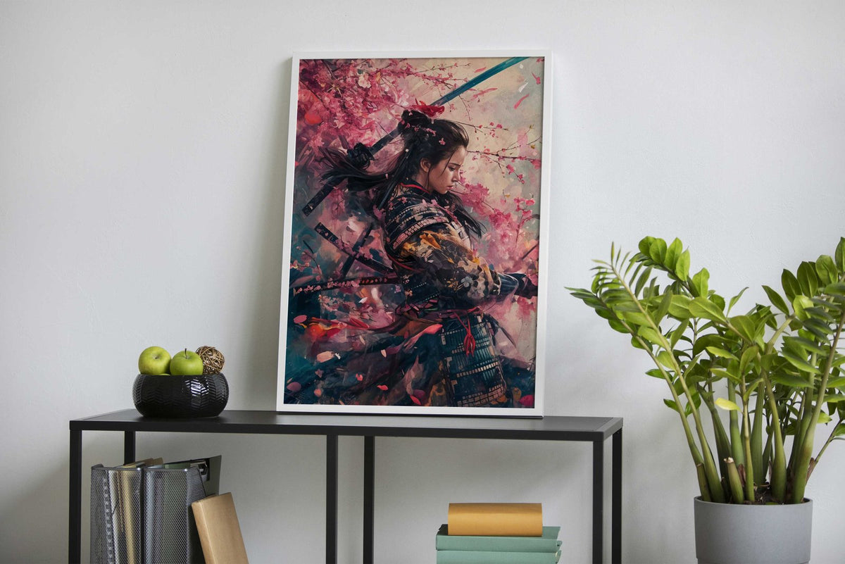Geisha Samurai Sakura Japa Asian Style Poster | Wall Art for Home & Office | High-Quality Print - High-Quality Visual Display