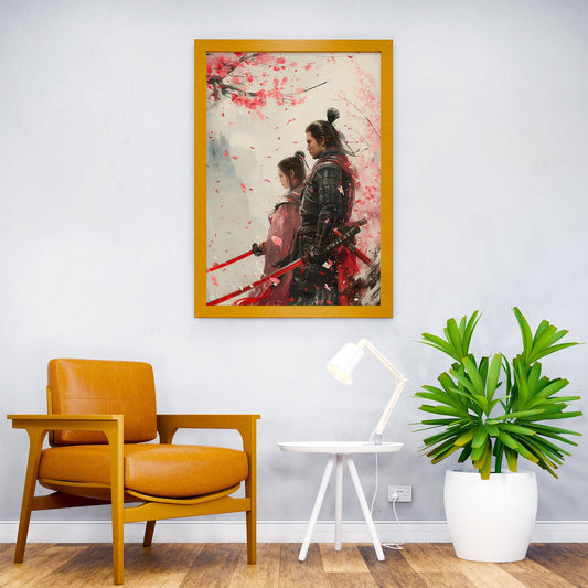 Geisha Samurai Warrior Asian Style Poster | Wall Art for Home & Office | High-Quality Print - High-Quality Visual Display
