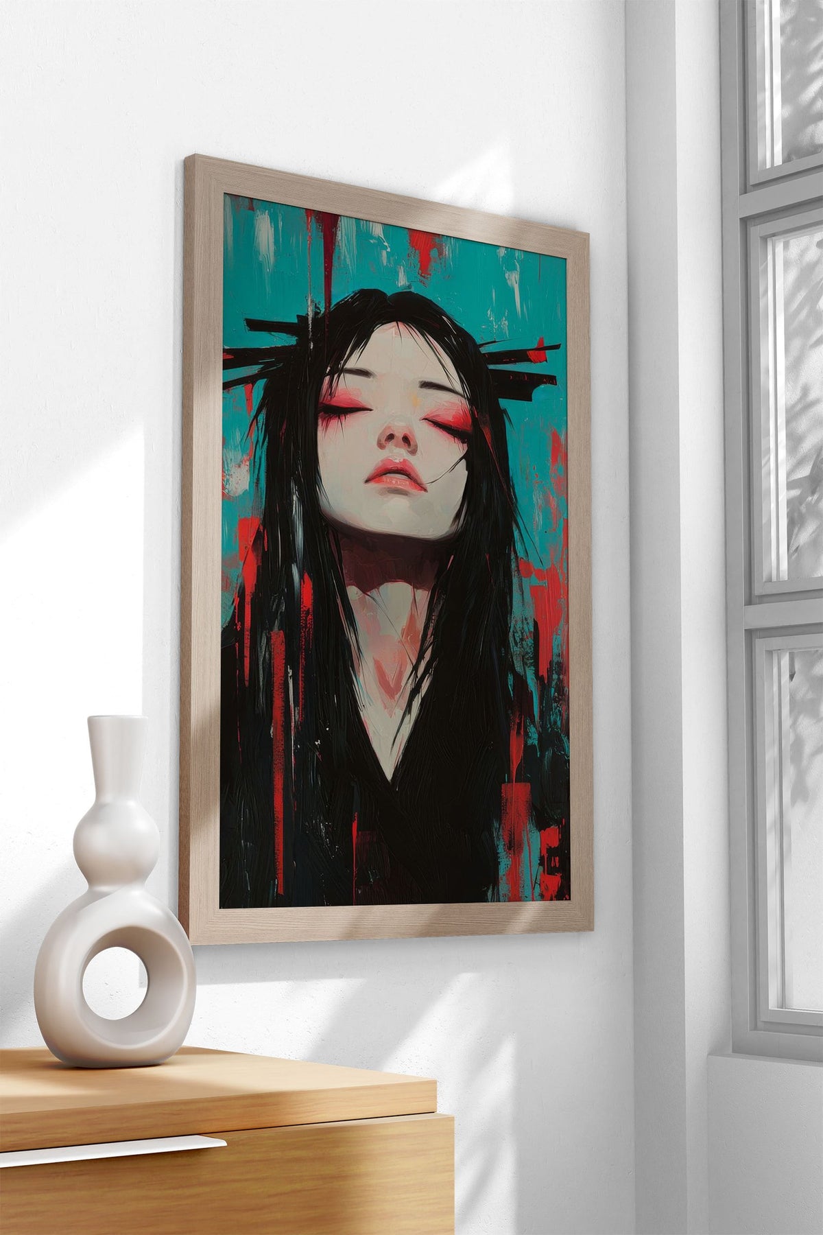Geisha Silence Asian Style Poster | Wall Art for Home & Office | High-Quality Print - High-Quality Visual Display