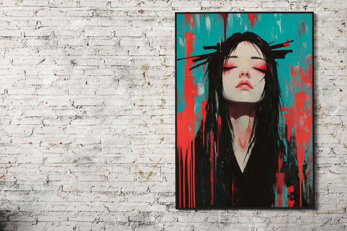 Geisha Silence Asian Style Poster | Wall Art for Home & Office | High-Quality Print - High-Quality Visual Display