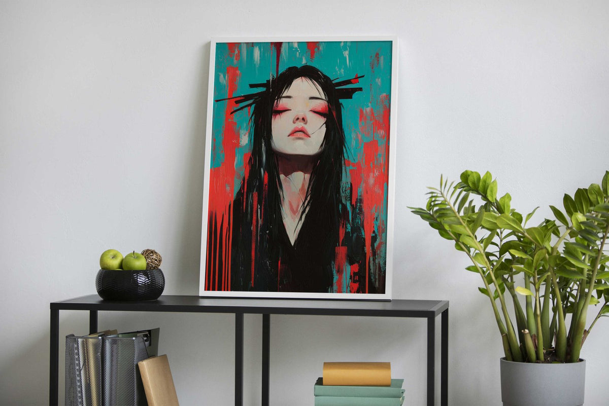 Geisha Silence Asian Style Poster | Wall Art for Home & Office | High-Quality Print - High-Quality Visual Display