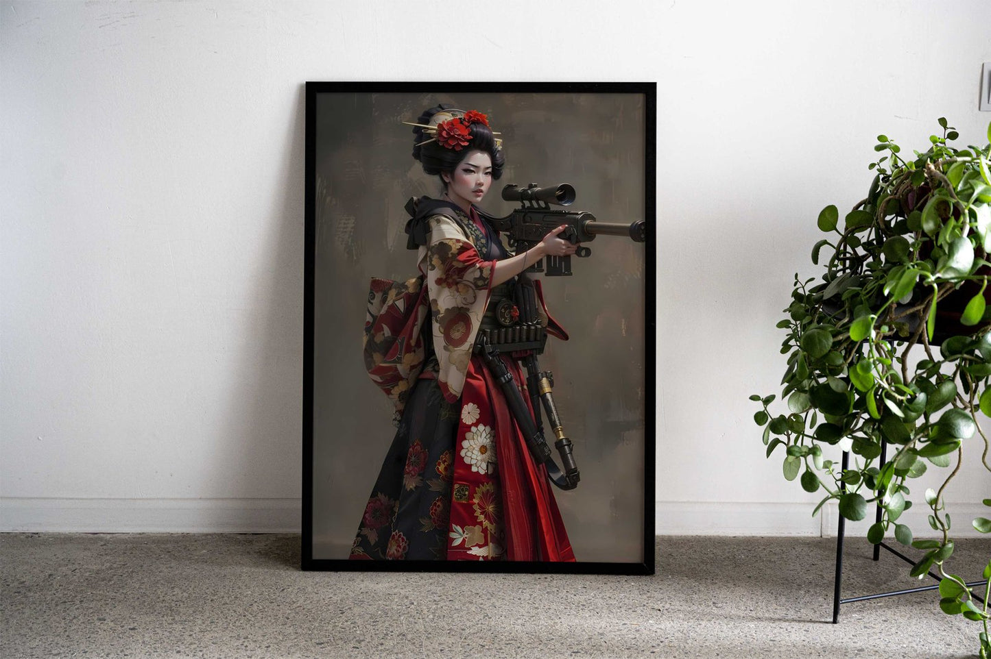 Geisha Sniper Asian Style Poster | Wall Art for Home & Office | High-Quality Print - High-Quality Visual Display