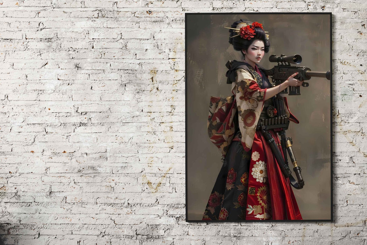 Geisha Sniper Asian Style Poster | Wall Art for Home & Office | High-Quality Print - High-Quality Visual Display