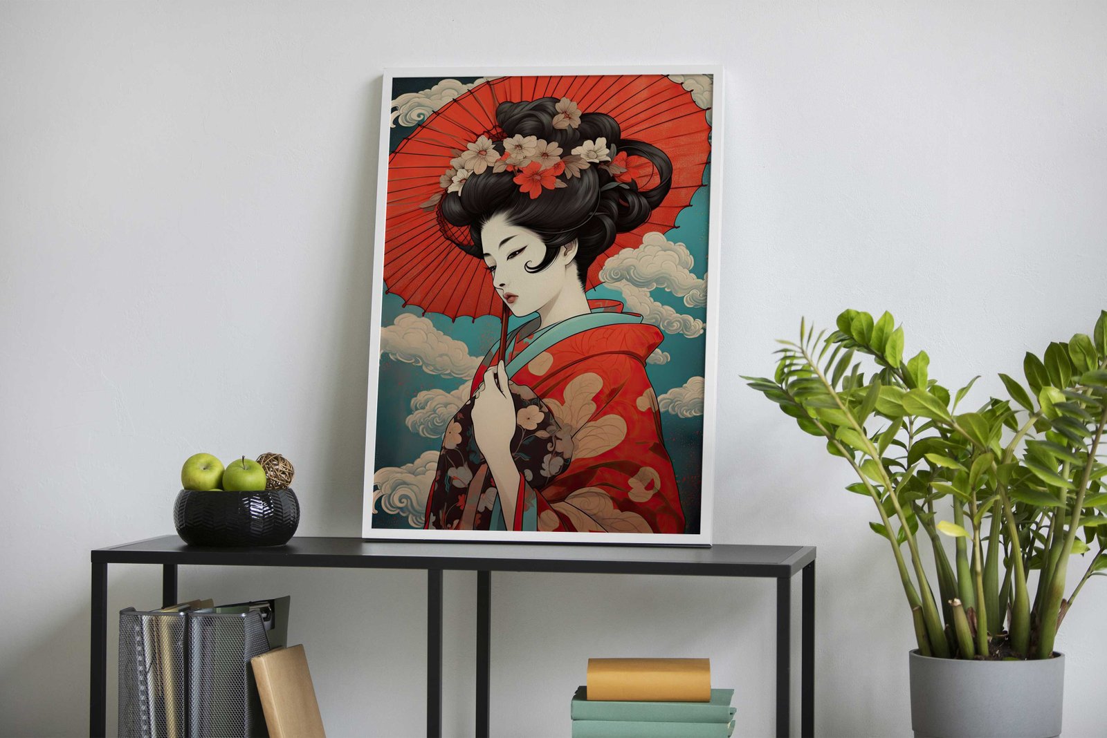 Geisha Ukiyo e Asian Style Poster | Wall Art for Home & Office | High-Quality Print - High-Quality Visual Display