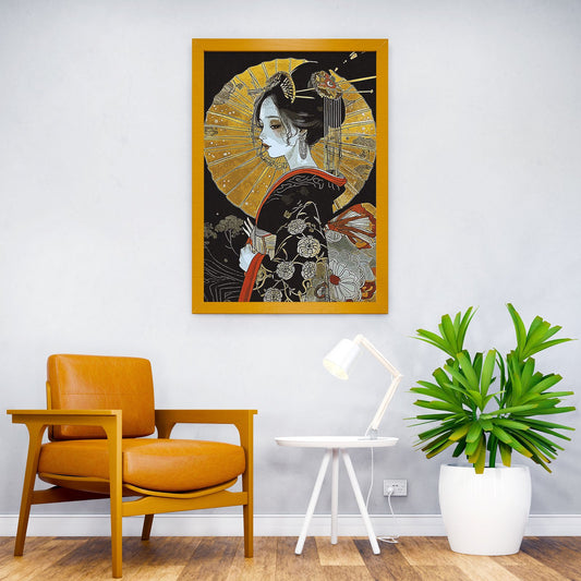 Geisha Vintage Asian Style Poster | Wall Art for Home & Office | High-Quality Print - High-Quality Visual Display