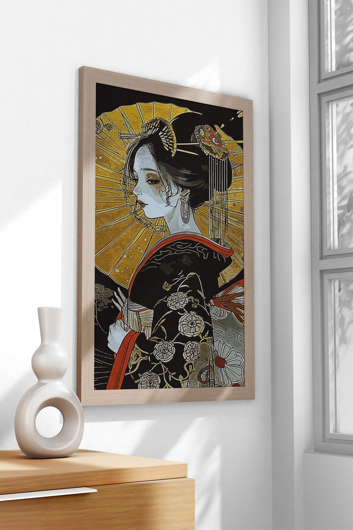 Geisha Vintage Asian Style Poster | Wall Art for Home & Office | High-Quality Print - High-Quality Visual Display