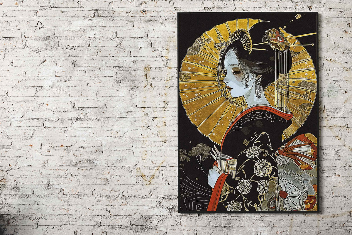Geisha Vintage Asian Style Poster | Wall Art for Home & Office | High-Quality Print - High-Quality Visual Display