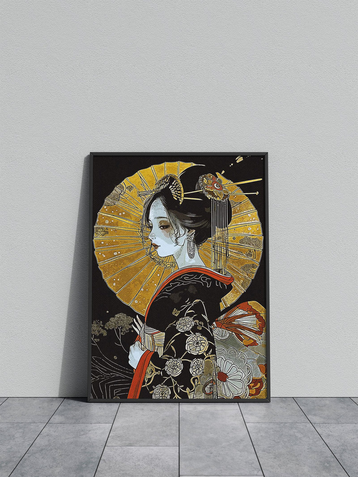 Geisha Vintage Asian Style Poster | Wall Art for Home & Office | High-Quality Print - High-Quality Visual Display