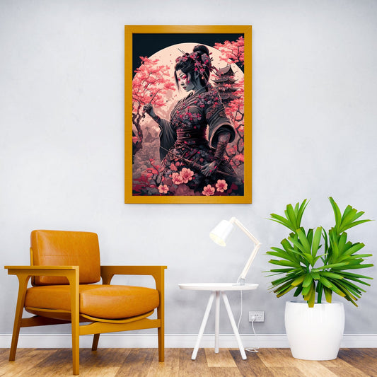 Geisha Warrior Japanese Asian Style Poster | Wall Art for Home & Office | High-Quality Print - High-Quality Visual Display