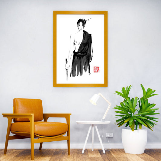 Geisha Warrior Asian Style Poster | Wall Art for Home & Office | High-Quality Print - High-Quality Visual Display