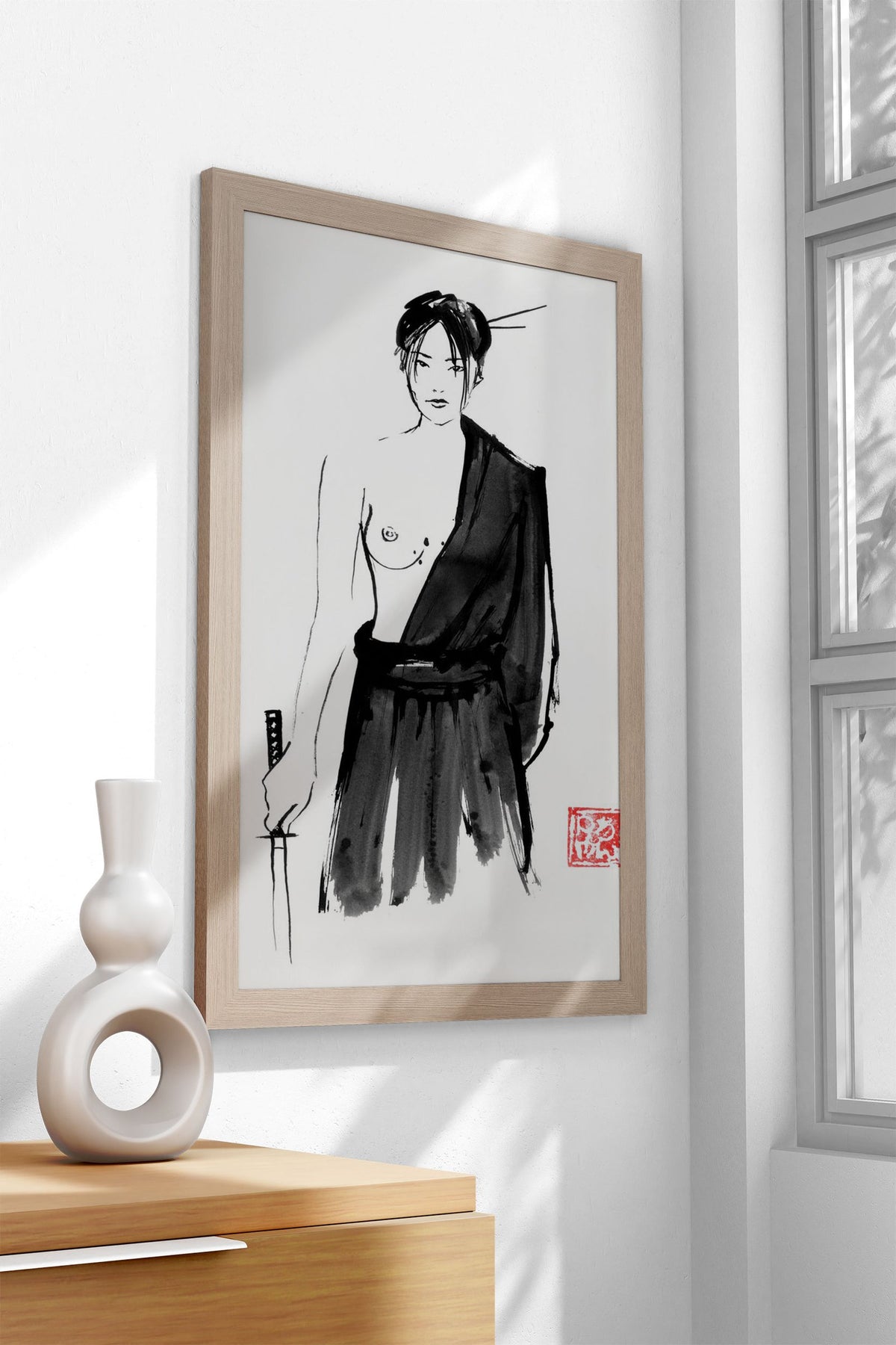 Geisha Warrior Asian Style Poster | Wall Art for Home & Office | High-Quality Print - High-Quality Visual Display