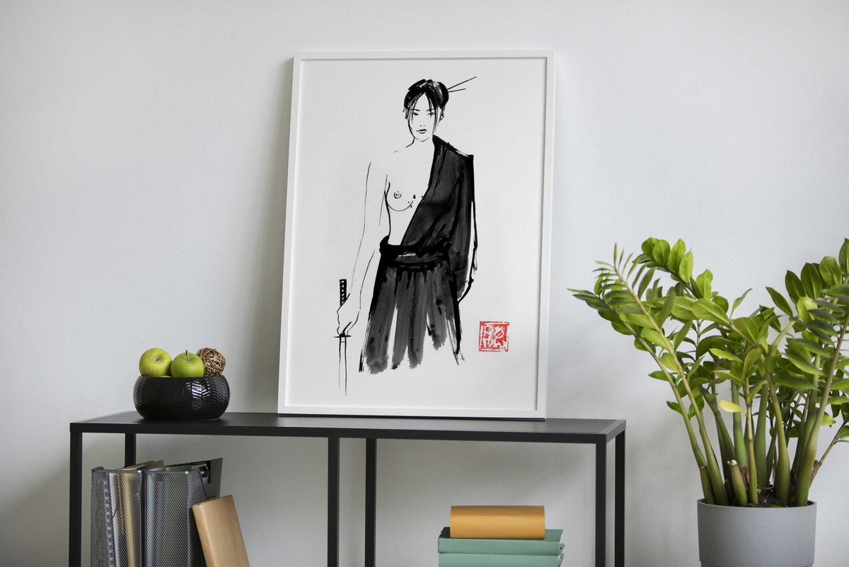 Geisha Warrior Asian Style Poster | Wall Art for Home & Office | High-Quality Print - High-Quality Visual Display