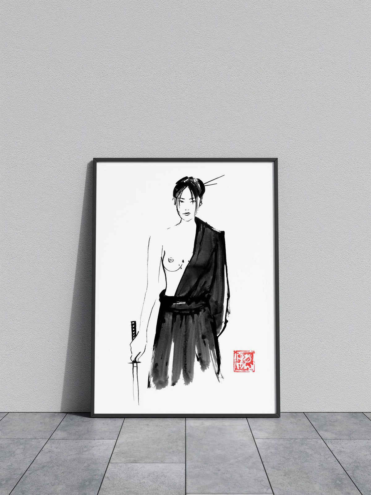 Geisha Warrior Asian Style Poster | Wall Art for Home & Office | High-Quality Print - High-Quality Visual Display