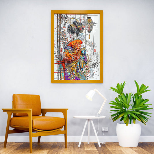 Geisha and Japanese Asian Style Poster | Wall Art for Home & Office | High-Quality Print - High-Quality Visual Display