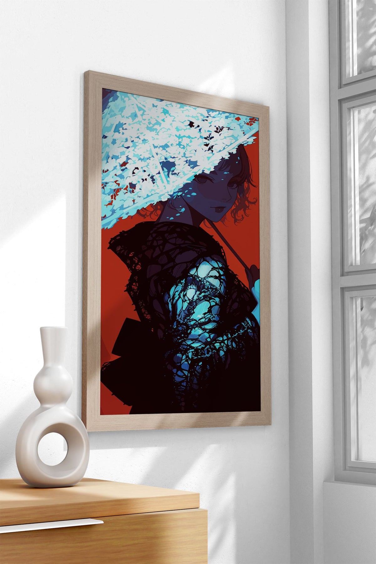 Geisha and Umbrella Asian Style Poster | Wall Art for Home & Office | High-Quality Print - High-Quality Visual Display