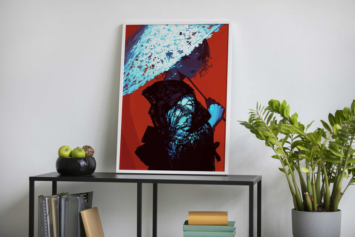 Geisha and Umbrella Asian Style Poster | Wall Art for Home & Office | High-Quality Print - High-Quality Visual Display