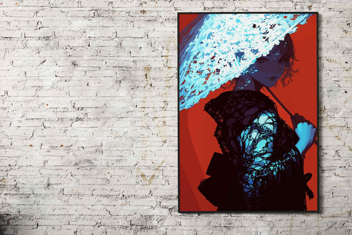 Geisha and Umbrella Asian Style Poster | Wall Art for Home & Office | High-Quality Print - High-Quality Visual Display
