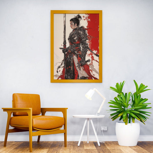 Geisha female warrior Asian Style Poster | Wall Art for Home & Office | High-Quality Print - High-Quality Visual Display