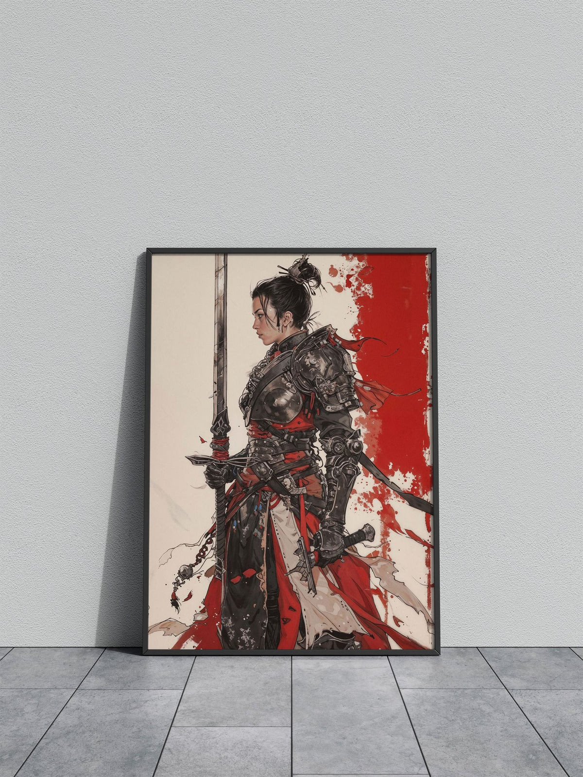 Geisha female warrior Asian Style Poster | Wall Art for Home & Office | High-Quality Print - High-Quality Visual Display