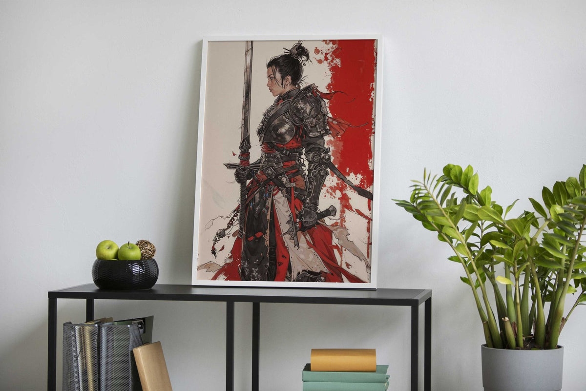 Geisha female warrior Asian Style Poster | Wall Art for Home & Office | High-Quality Print - High-Quality Visual Display