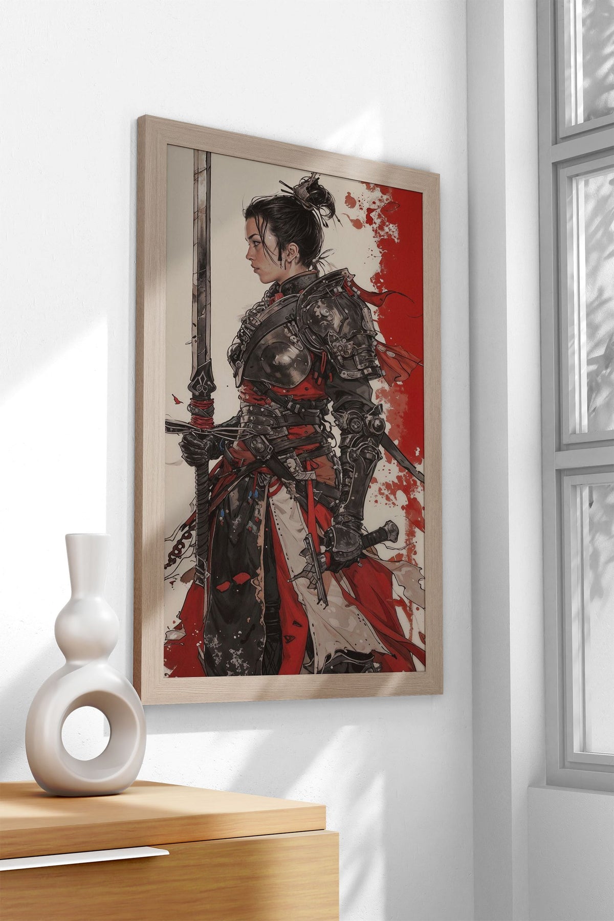 Geisha female warrior Asian Style Poster | Wall Art for Home & Office | High-Quality Print - High-Quality Visual Display