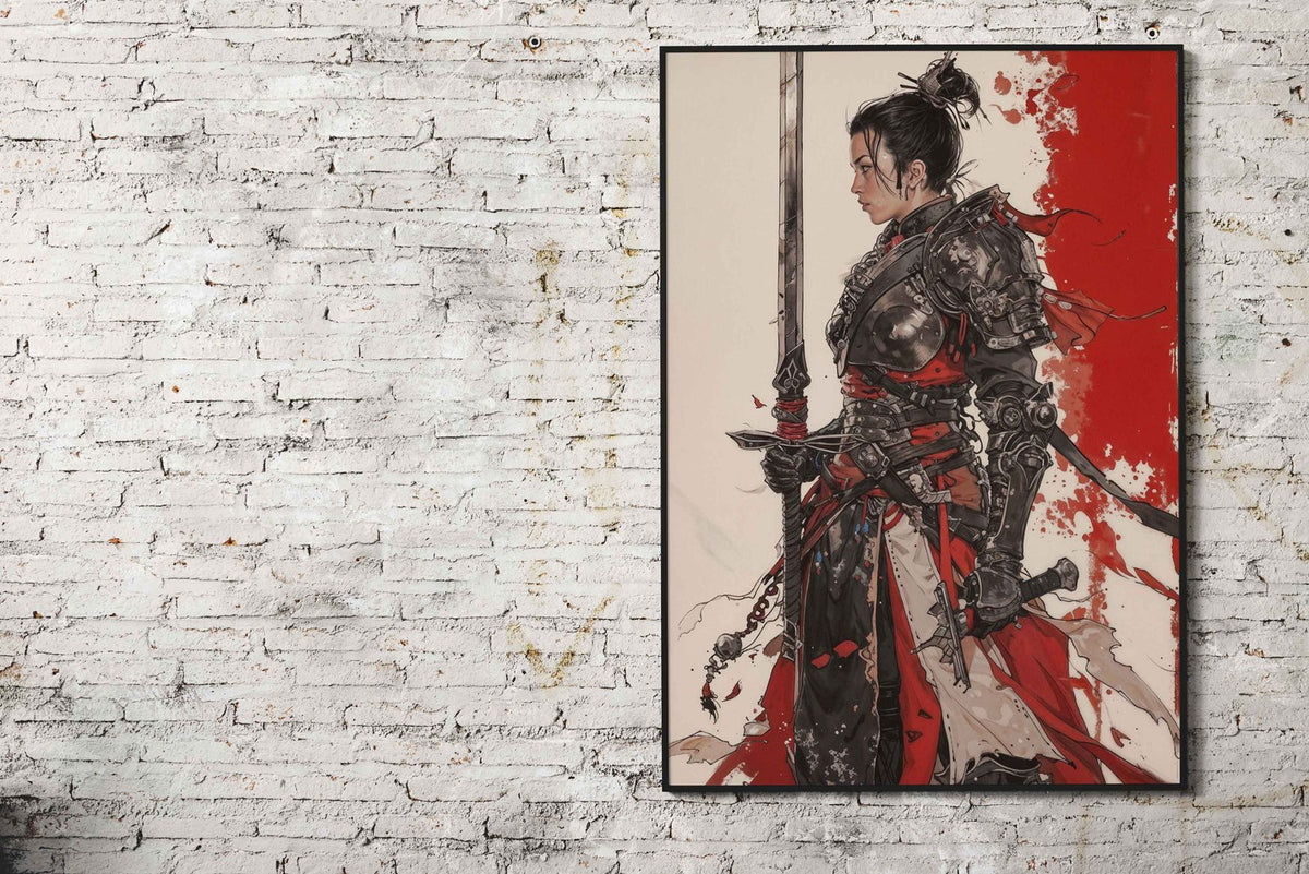 Geisha female warrior Asian Style Poster | Wall Art for Home & Office | High-Quality Print - High-Quality Visual Display