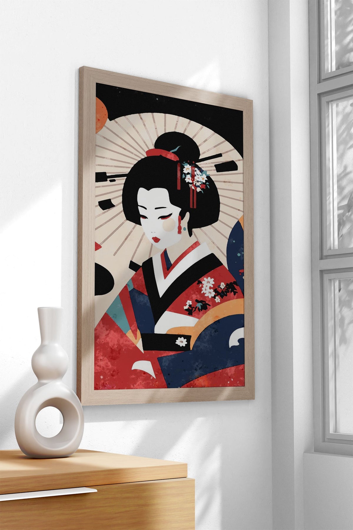 Geisha in Traditional Kimono Asian Style Poster | Wall Art for Home & Office | High-Quality Print - High-Quality Visual Display