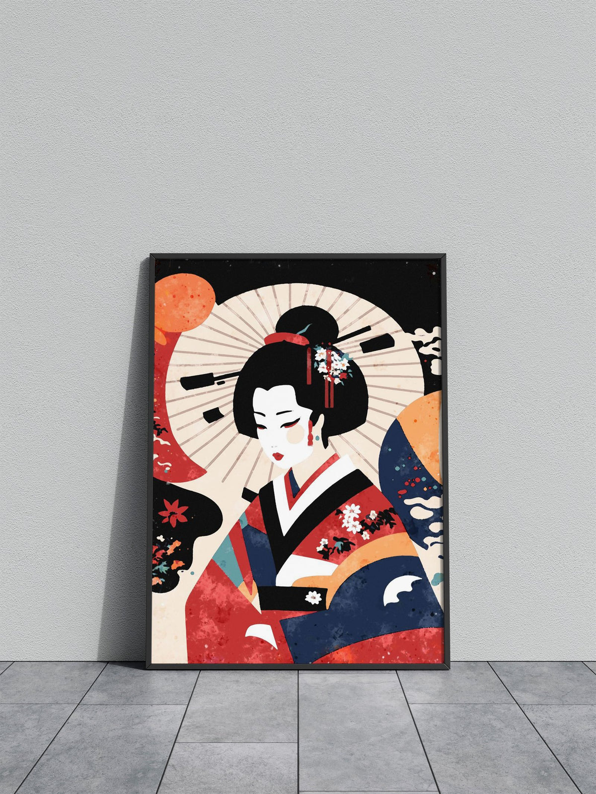 Geisha in Traditional Kimono Asian Style Poster | Wall Art for Home & Office | High-Quality Print - High-Quality Visual Display