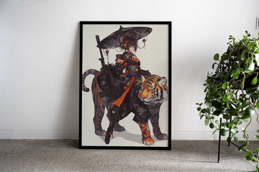 Geisha of the Tiger Clan Asian Style Poster | Wall Art for Home & Office | High-Quality Print - High-Quality Visual Display