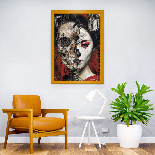 Geisha skeleton Asian Style Poster | Wall Art for Home & Office | High-Quality Print - High-Quality Visual Display
