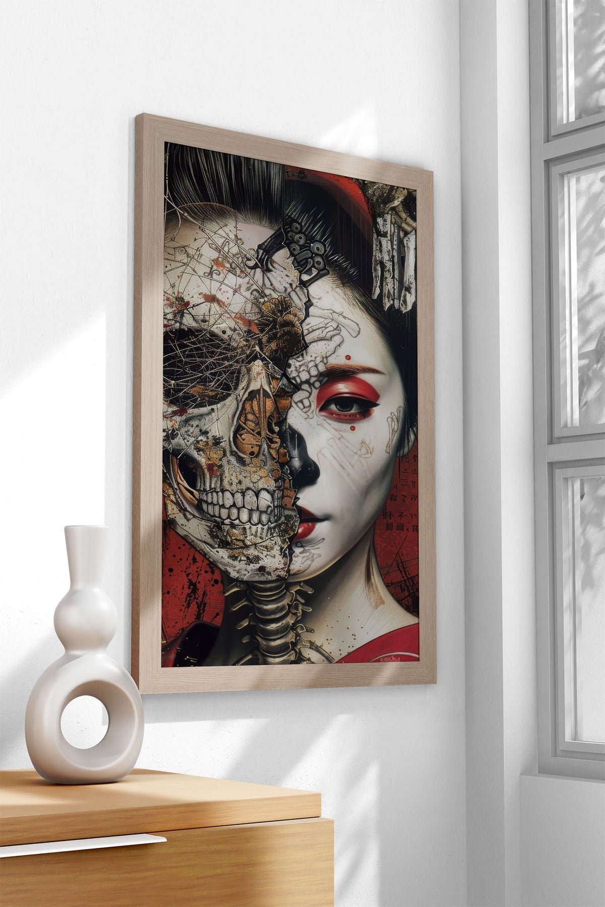 Geisha skeleton Asian Style Poster | Wall Art for Home & Office | High-Quality Print - High-Quality Visual Display