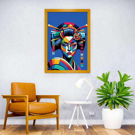 Geisha wpap pop art Asian Style Poster | Wall Art for Home & Office | High-Quality Print - High-Quality Visual Display