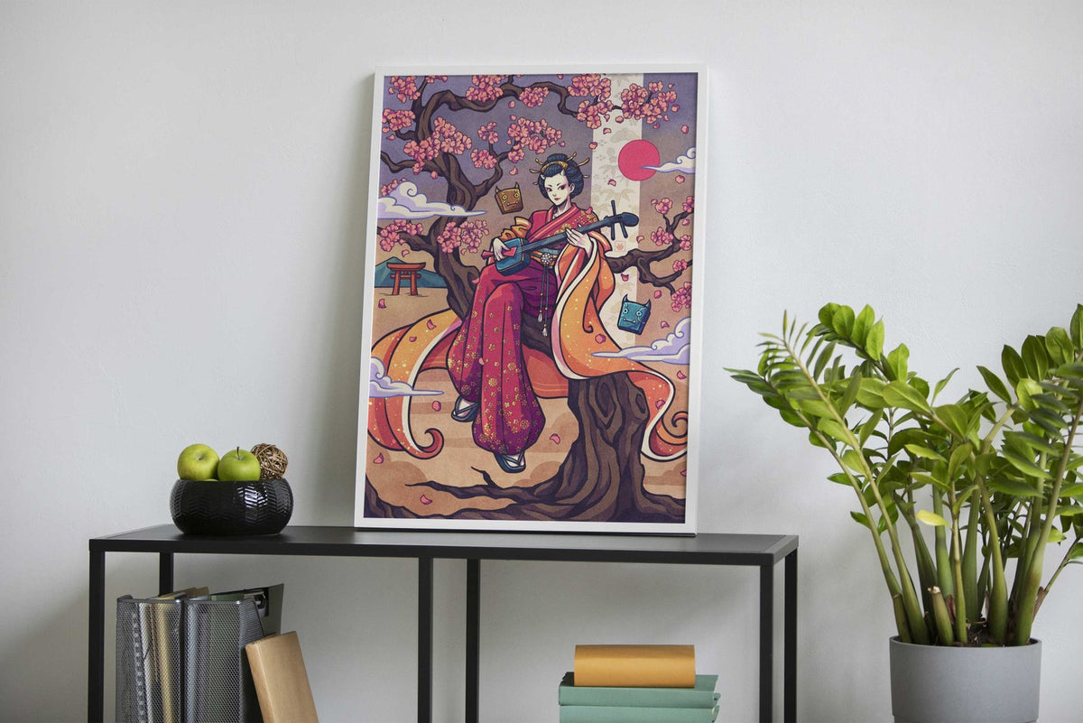 Geisha Asian Style Poster | Wall Art for Home & Office | High-Quality Print - High-Quality Visual Display