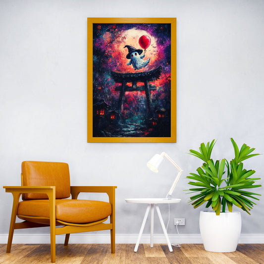 Ghostly Flight in Japan Asian Style Poster | Wall Art for Home & Office | High-Quality Print - High-Quality Visual Display