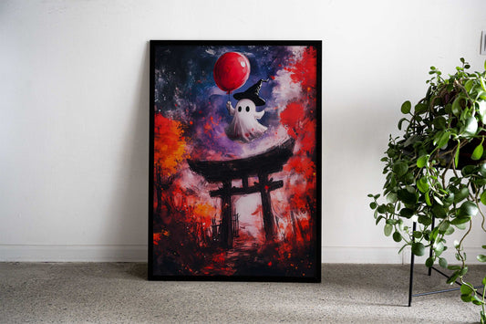 Ghostly Halloween in Japan Asian Style Poster | Wall Art for Home & Office | High-Quality Print - High-Quality Visual Display