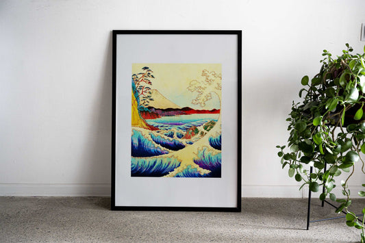 Giant Waves Asian Style Poster | Wall Art for Home & Office | High-Quality Print - High-Quality Visual Display
