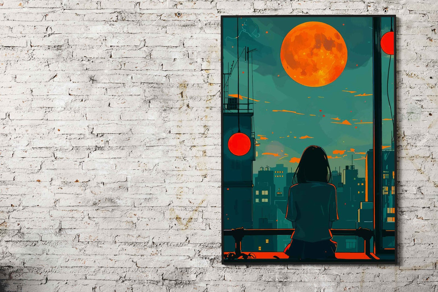 Girl Alone Sunrise Asian Style Poster | Wall Art for Home & Office | High-Quality Print