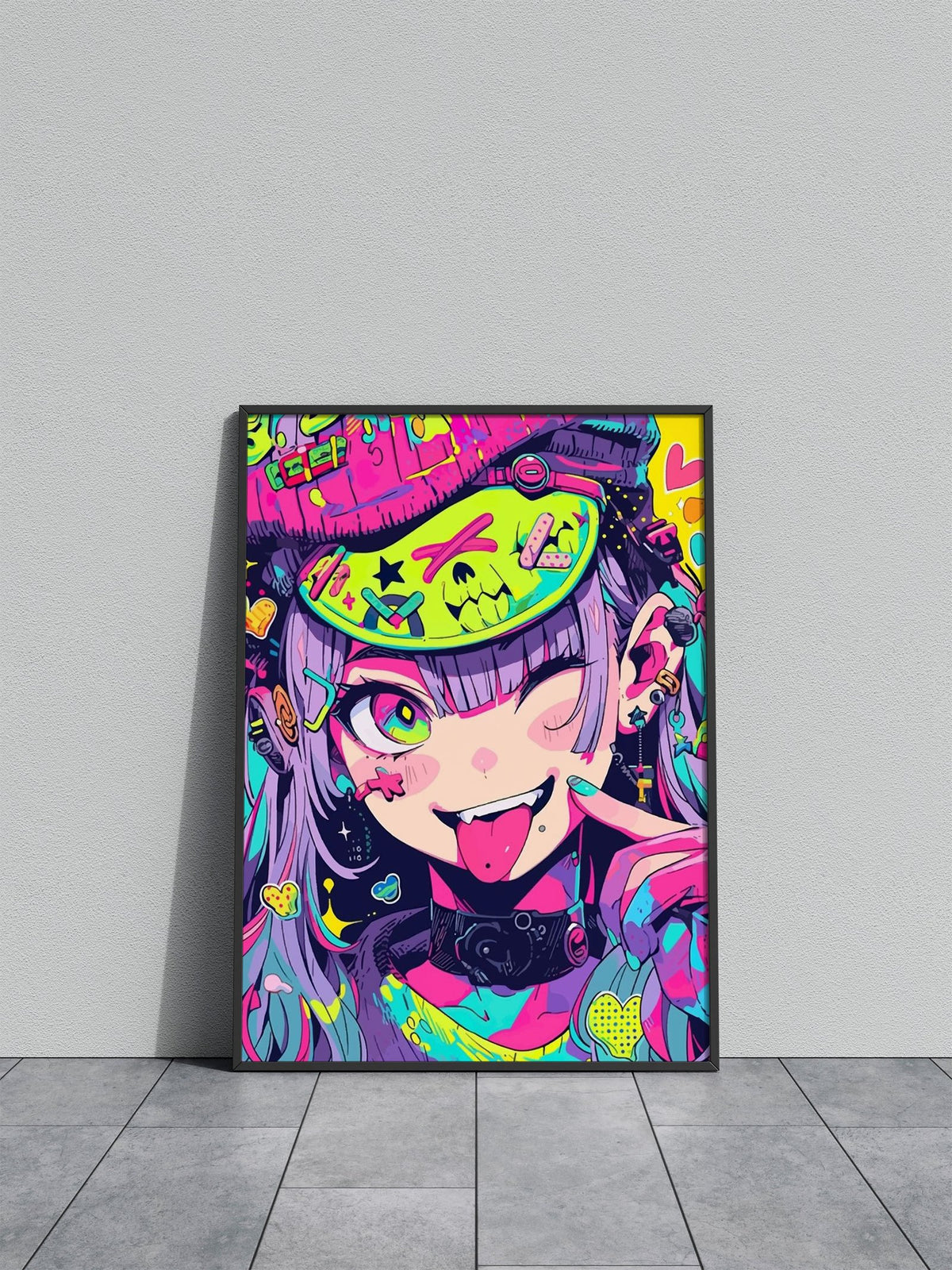 Girl Anime Colorful Theme Asian Style Poster | Wall Art for Home & Office | High-Quality Print - High-Quality Visual Display