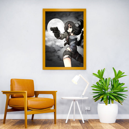 Girl with gun Asian Style Poster | Wall Art for Home & Office | High-Quality Print - High-Quality Visual Display