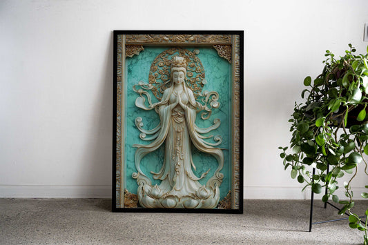 Goddess of Mercy Asian Style Poster | Wall Art for Home & Office | High-Quality Print - High-Quality Visual Display