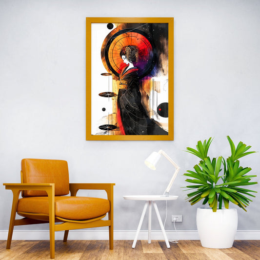 Gold Geisha Asian Style Poster | Wall Art for Home & Office | High-Quality Print - High-Quality Visual Display