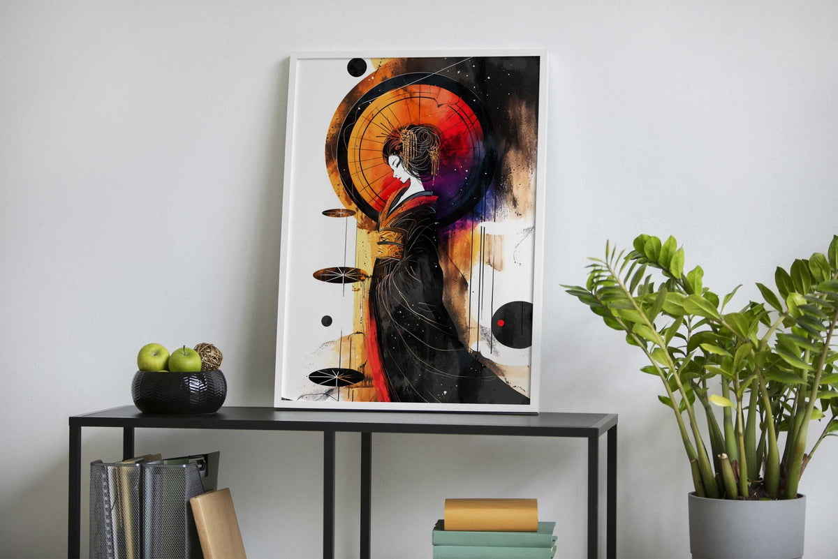 Gold Geisha Asian Style Poster | Wall Art for Home & Office | High-Quality Print - High-Quality Visual Display