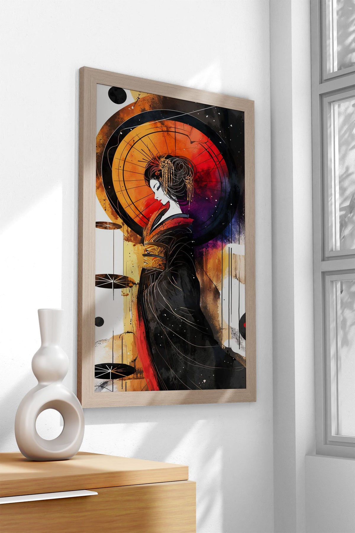 Gold Geisha Asian Style Poster | Wall Art for Home & Office | High-Quality Print - High-Quality Visual Display