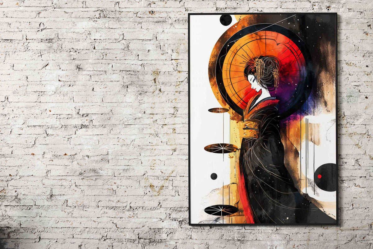 Gold Geisha Asian Style Poster | Wall Art for Home & Office | High-Quality Print - High-Quality Visual Display