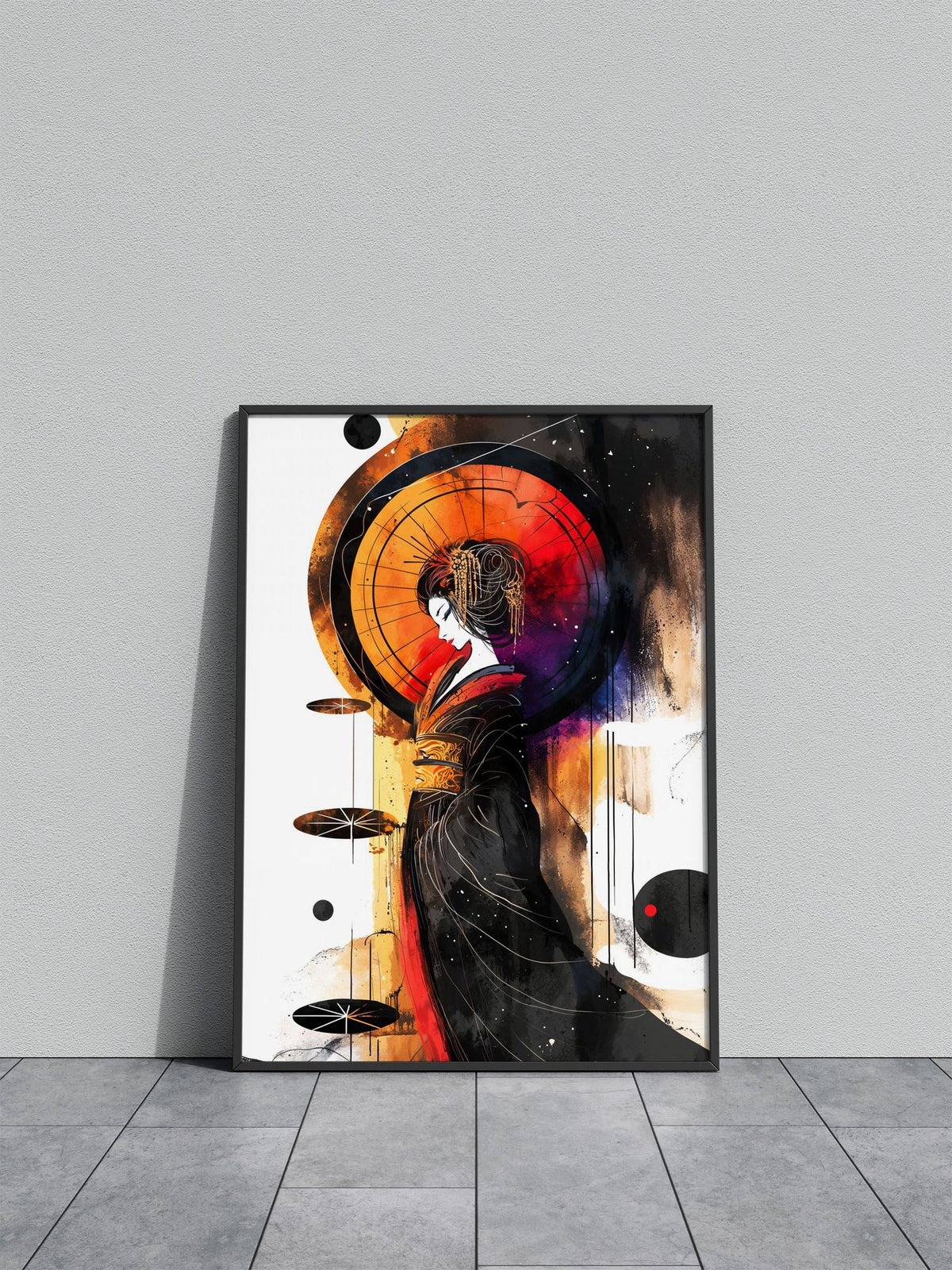 Gold Geisha Asian Style Poster | Wall Art for Home & Office | High-Quality Print - High-Quality Visual Display