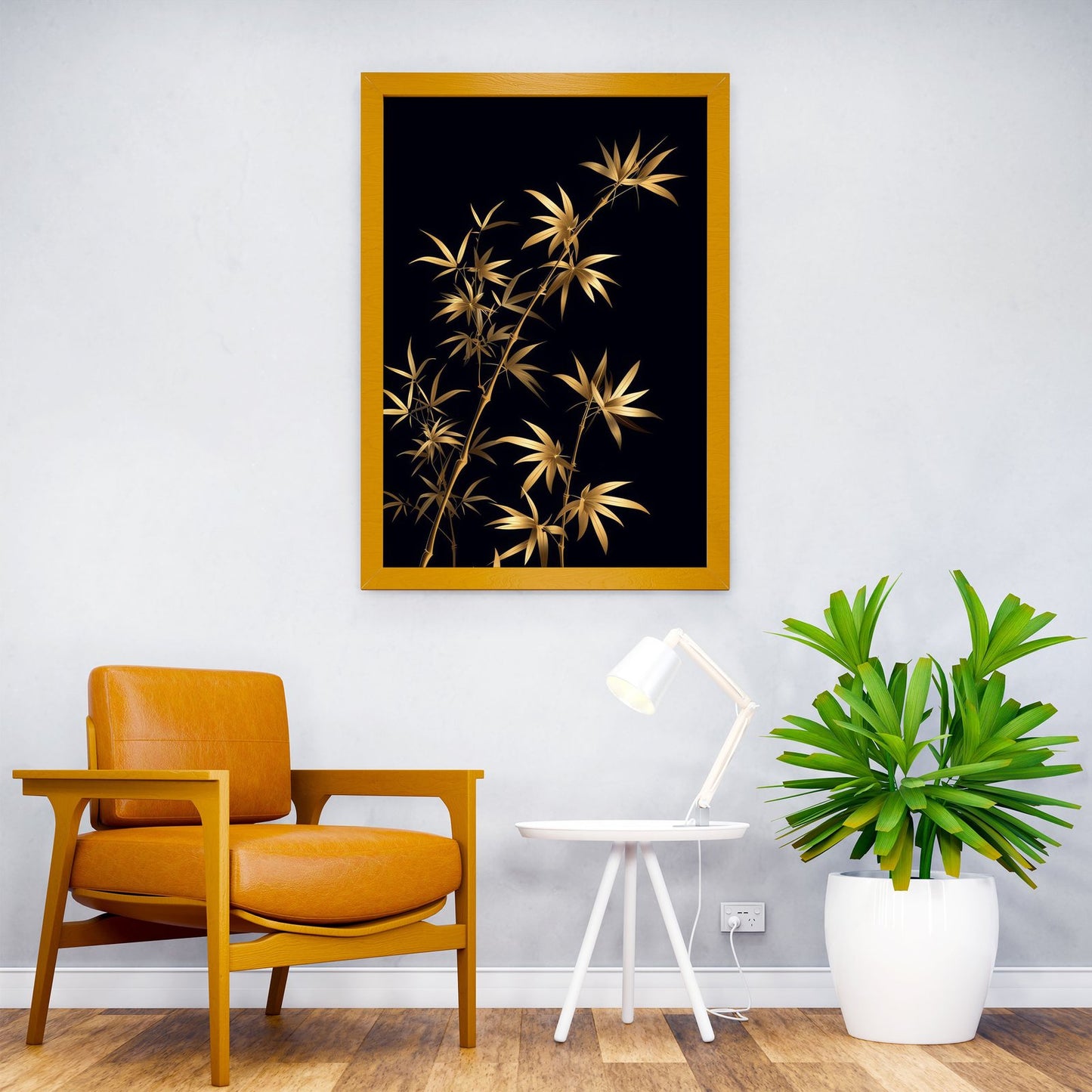 Gold Leaf Asian Style Poster | Wall Art for Home & Office | High-Quality Print - High-Quality Visual Display