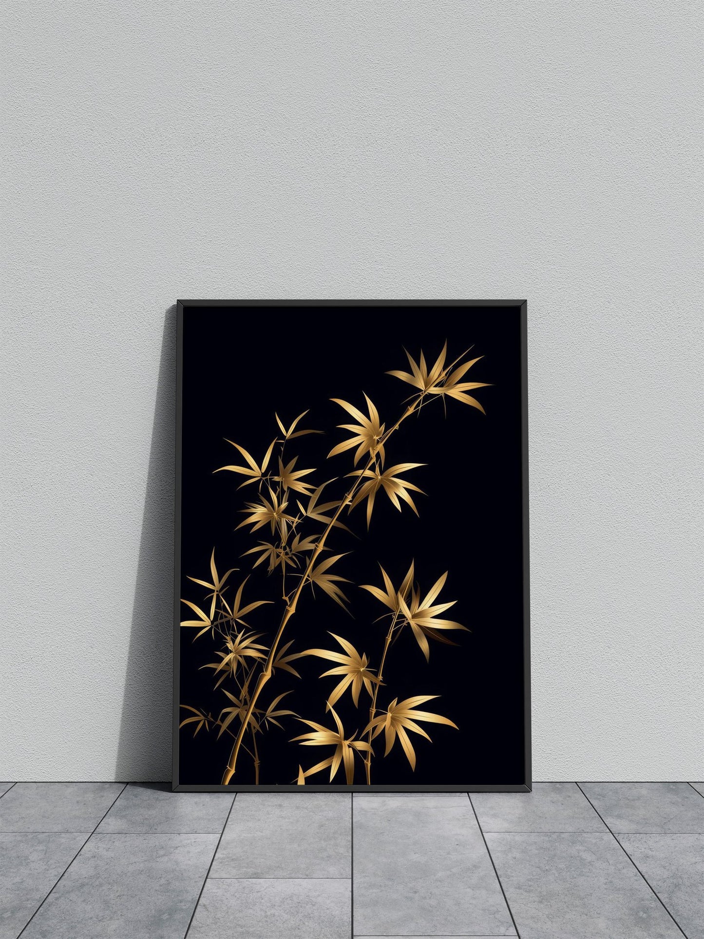 Gold Leaf Asian Style Poster | Wall Art for Home & Office | High-Quality Print - High-Quality Visual Display