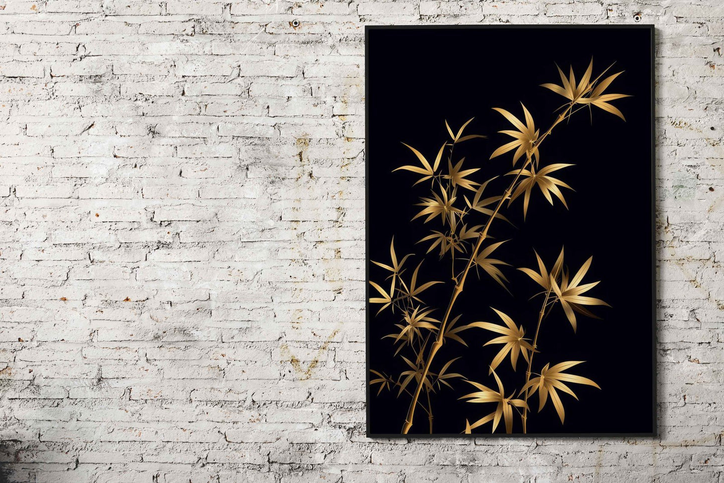 Gold Leaf Asian Style Poster | Wall Art for Home & Office | High-Quality Print - High-Quality Visual Display