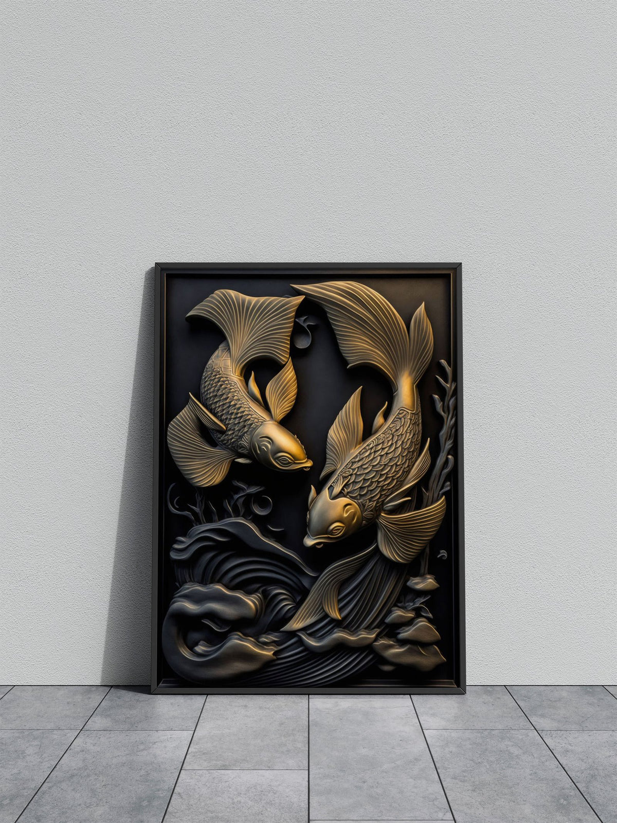 Gold Relief Deco Asian Style Poster | Wall Art for Home & Office | High-Quality Print - High-Quality Visual Display